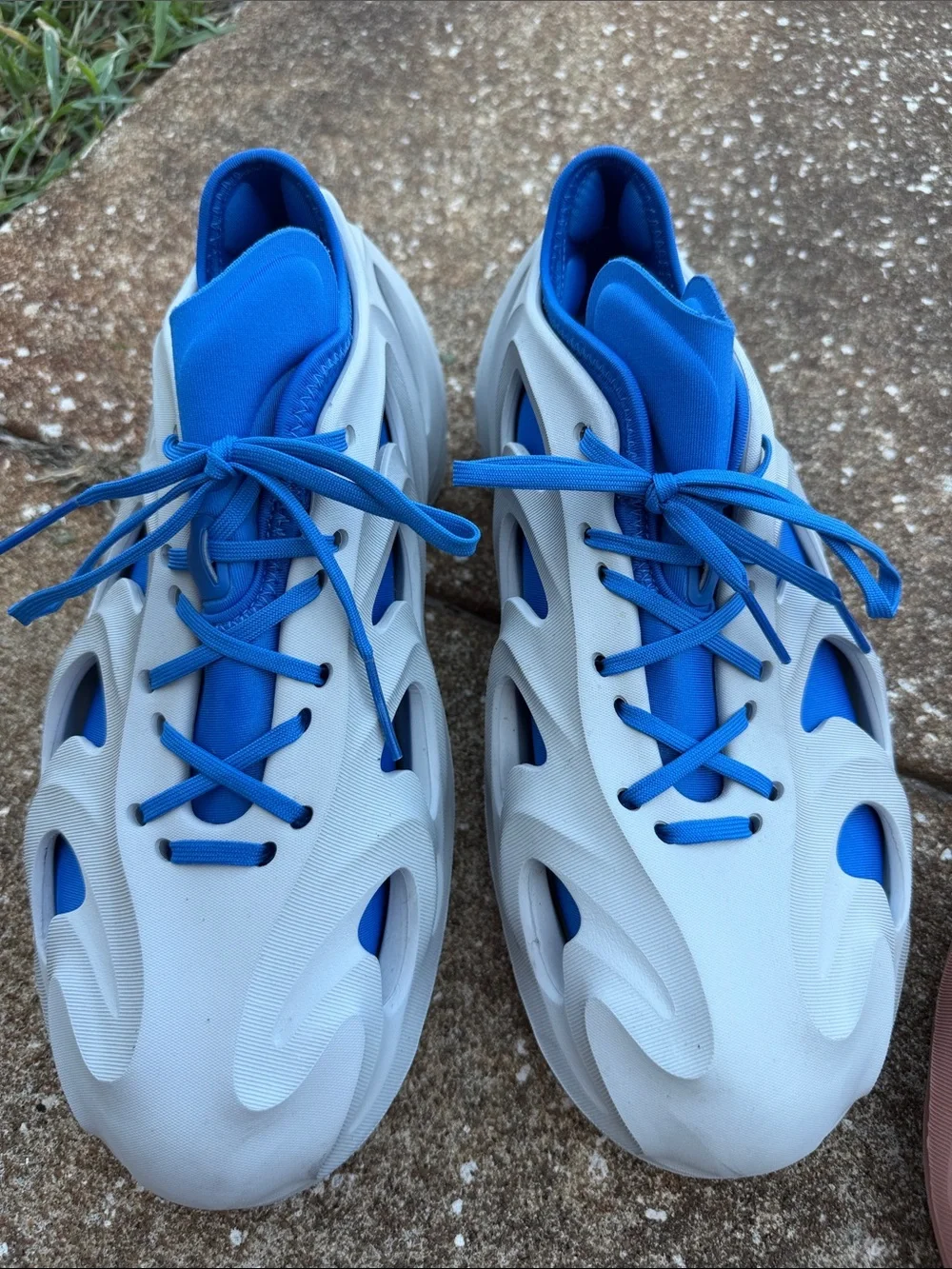 Men’s Adidas Adifom Q Blue & Clay Lightweight Athletic Shoes. Both Size 11 Mens